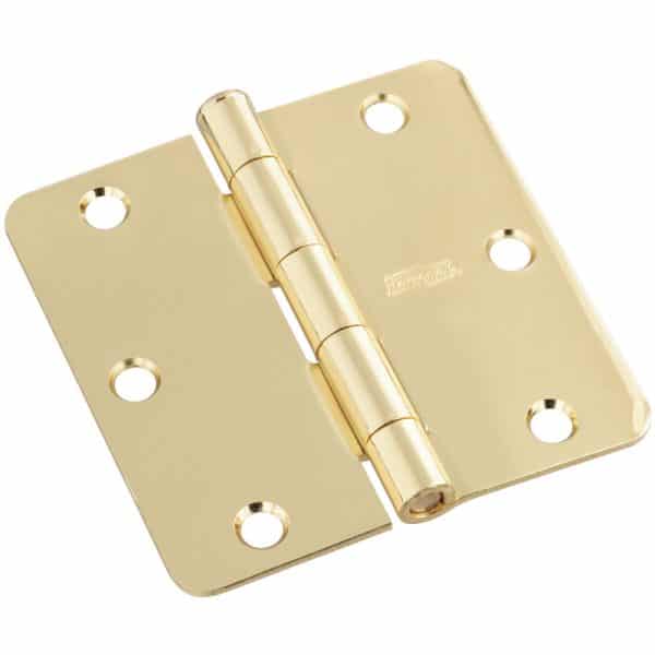 National Hardware 3-1/2 in. L Bright Brass Door Hinge 3 pk