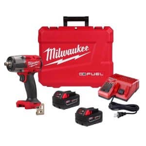 Milwaukee  M18 Fuel 18 V 5 amps 1/2 in. Cordless Brushless Mid-Torque Impact Wrench Kit (Battery & C