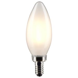 Satco B11 E12 (Candelabra) Filament LED Bulb Warm White 60 Watt Equivalence 2 pk
