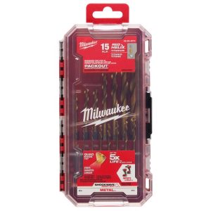 Milwaukee Shockwave Steel Impact Rated Drill Bit Set 15 pc