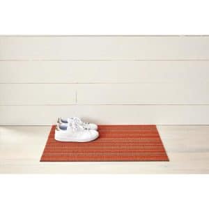Chilewich 28 in. L X 18 in. W Orange Skinny Stripe Polyester/Vinyl Door Mat