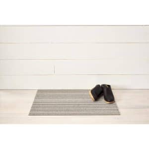 Chilewich 28 in. L X 18 in. W Gray/White Skinny Stripe Polyester/Vinyl Door Mat