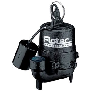 Flotec 1/3 HP 4080 gph Cast Iron Tethered Float Switch Effluent Pump